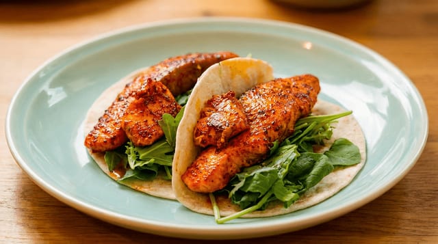 Salmon Tacos.